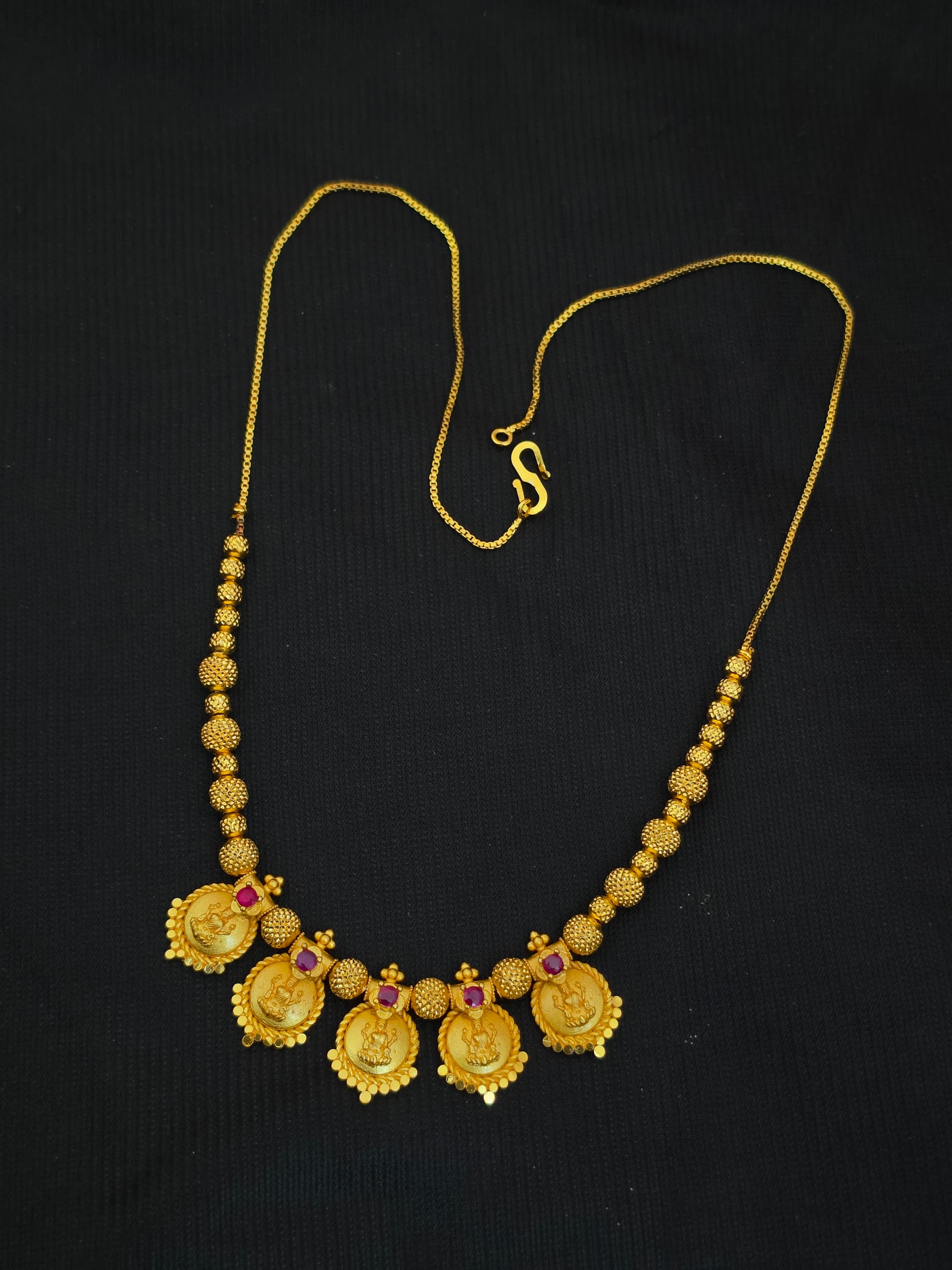 Premium Foaming Lakshmi Coin  Necklace