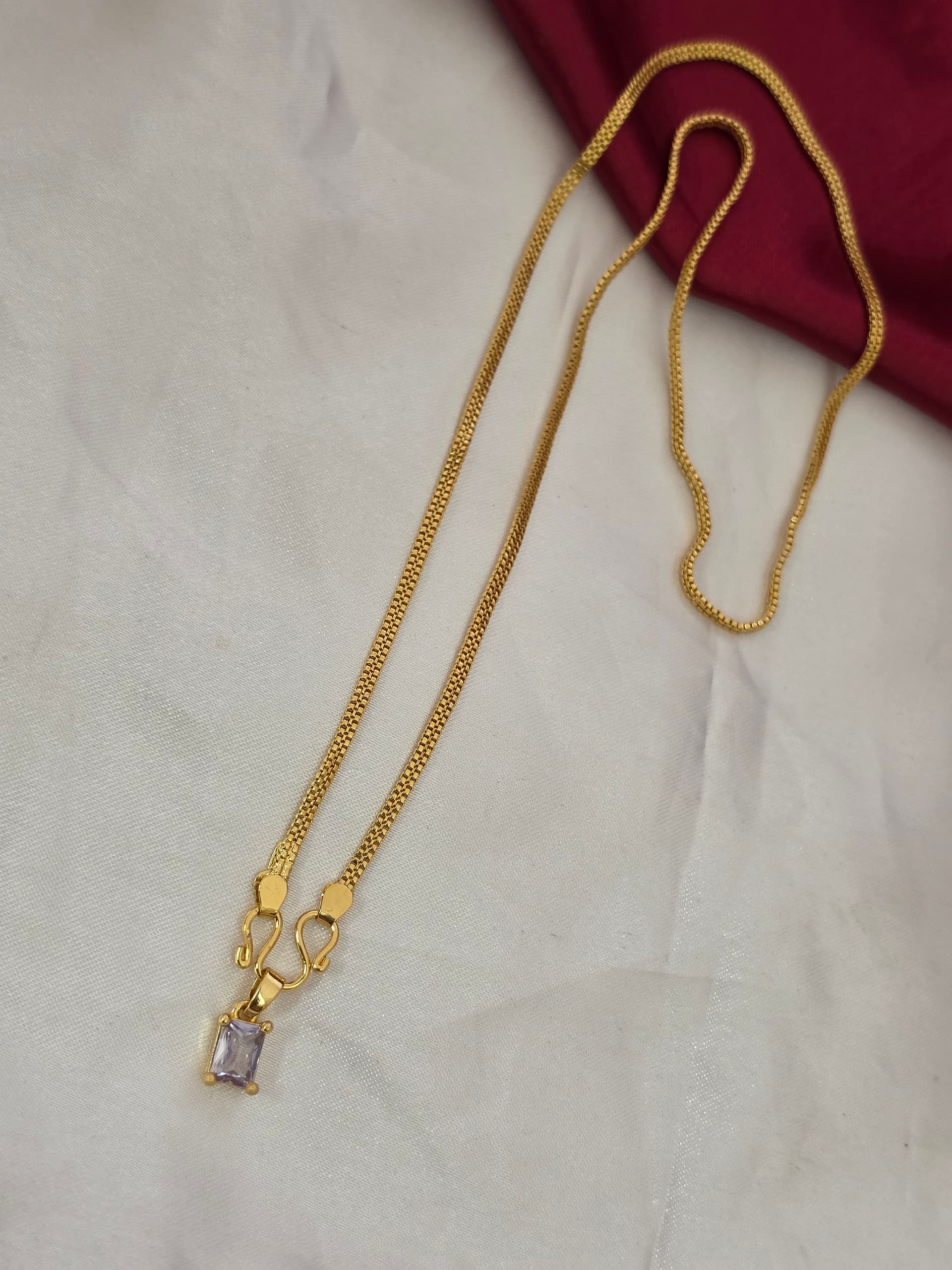 One Day Offer Purple Stone Dollar Chain