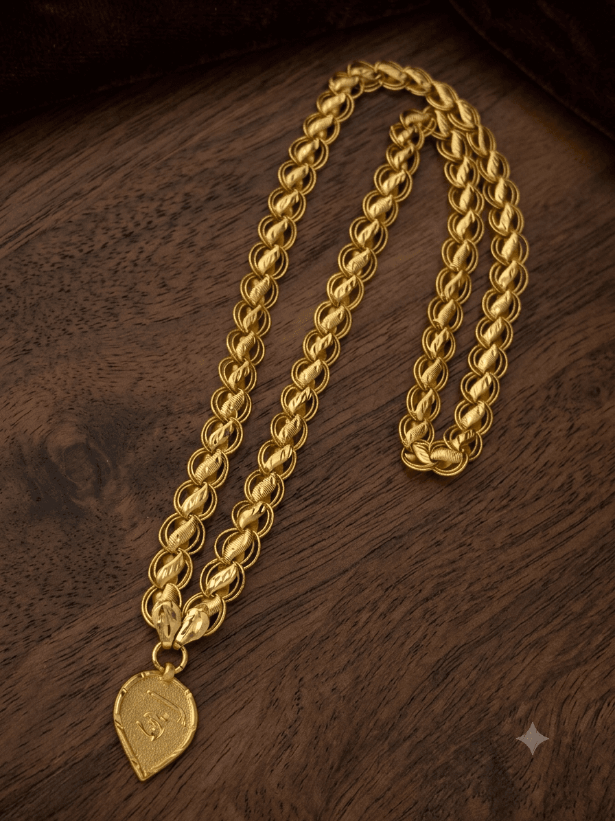 Premium foaming 24  inch swastik dollar chain 