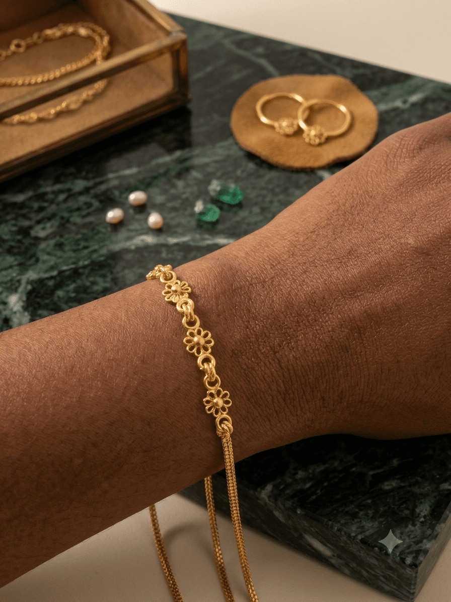 Premium  foaming flower bracelet 