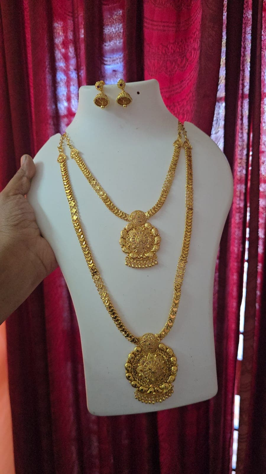 Premium foaming flower combo set with jhumka