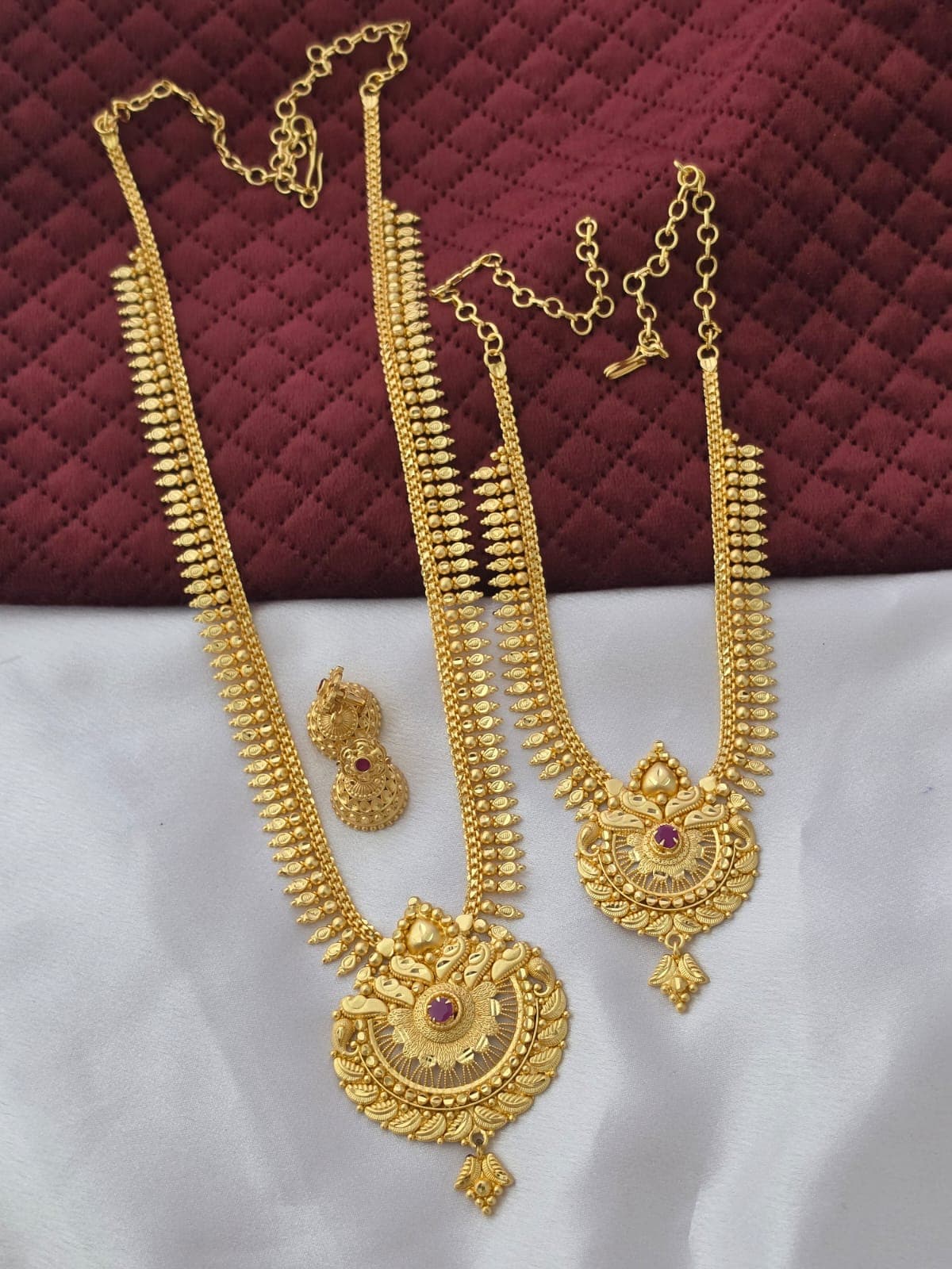 Premium foaming ad stone combo mid haram long haram and jhumka