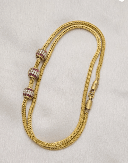 Premium foaming AD stone  mugappu chain