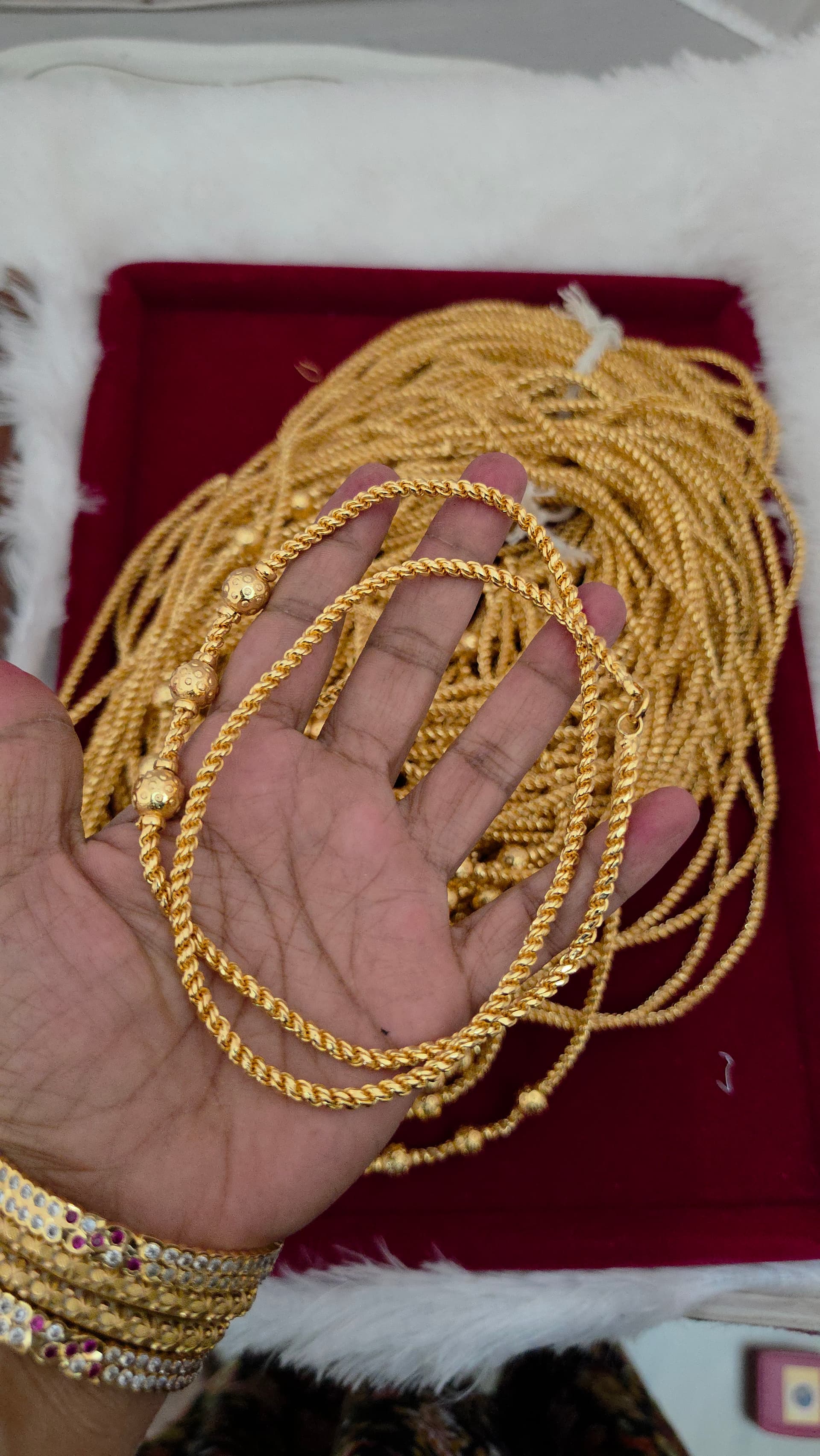 Premium  foaming 3 ball mugappu  chain