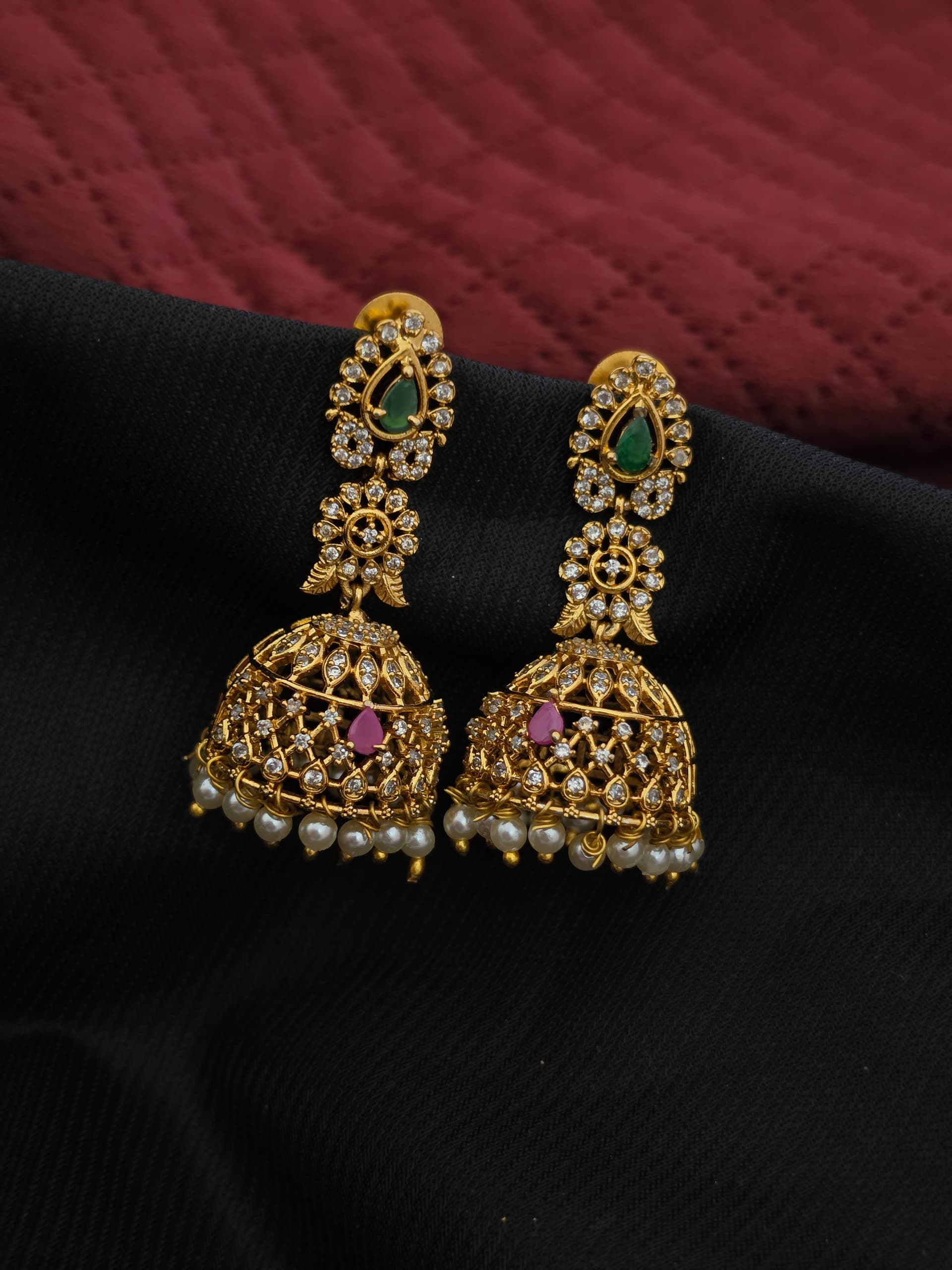 Premium Matt Ad Stone Jhumkha