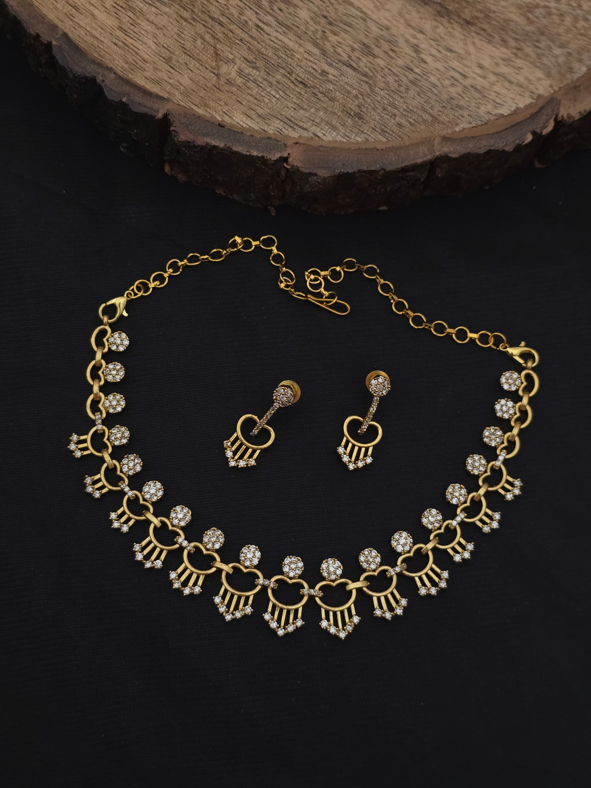 Premium Matt Ad Stone Necklace,