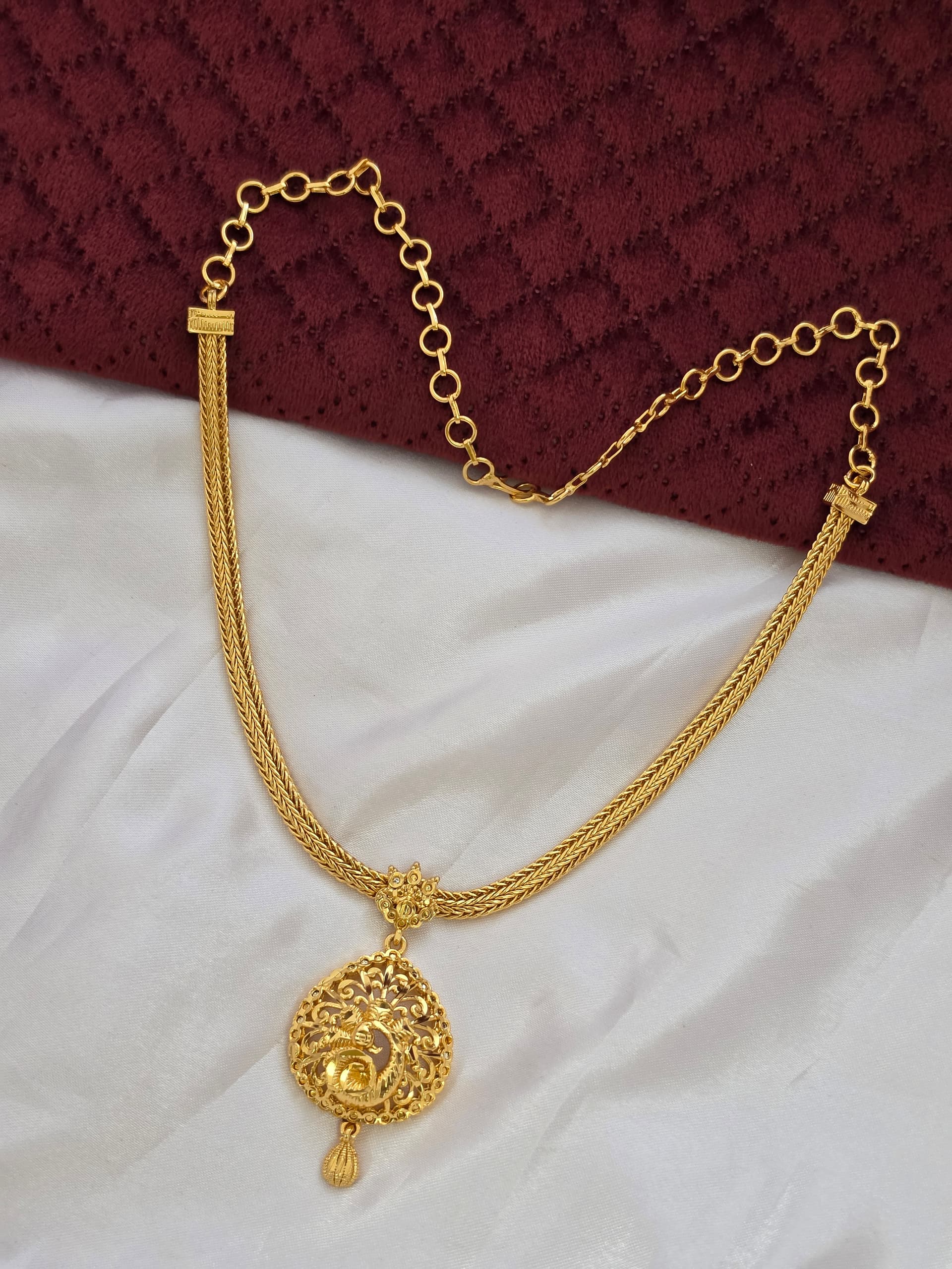 Premium Matt Finish Peacock Necklace