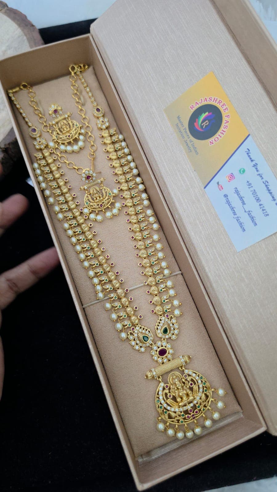 Premium matt Finish Haram With Jhumkha