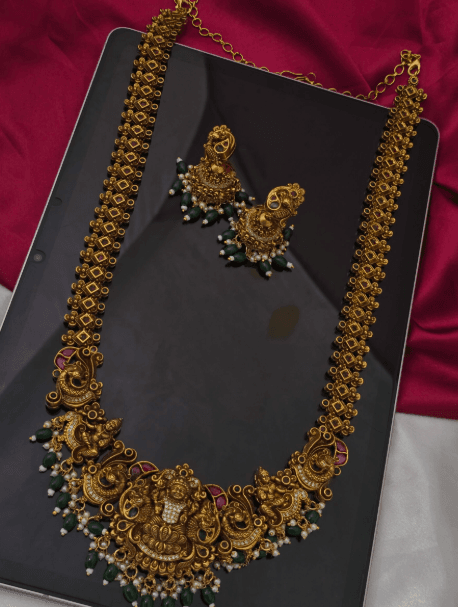 premium  matt lakshmi haram with jhumka