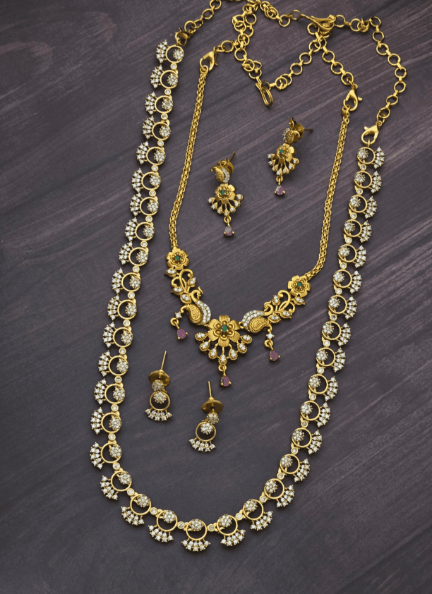 Premium matt ad stone combo with earings