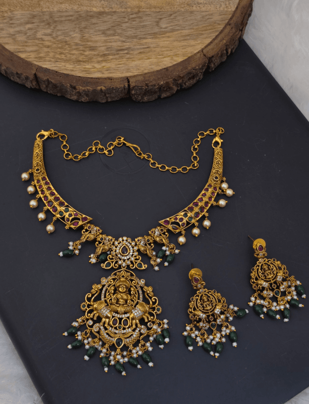  premium matt ghutan necklace with earings
