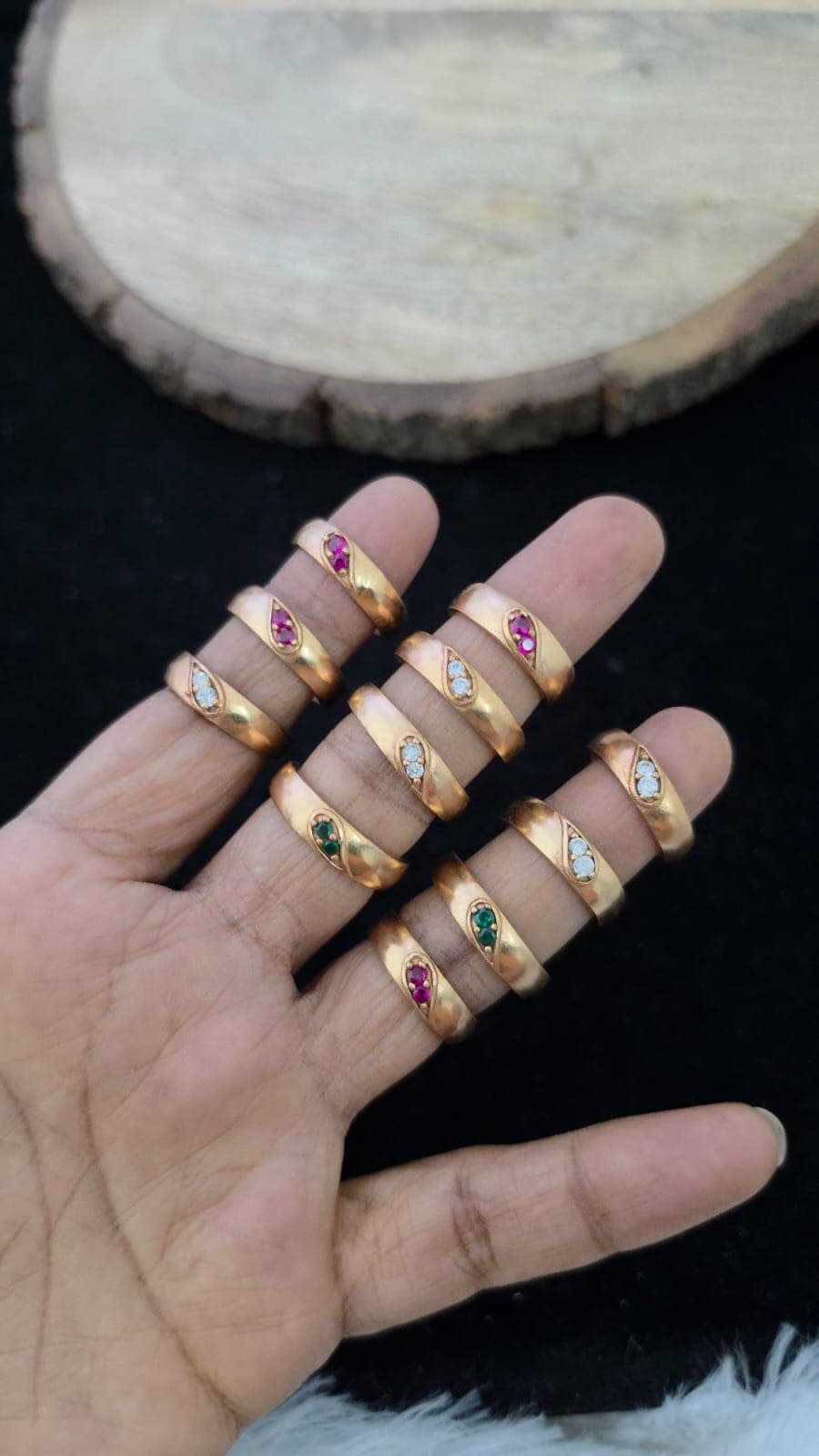 Premium impon  ad stone ring
