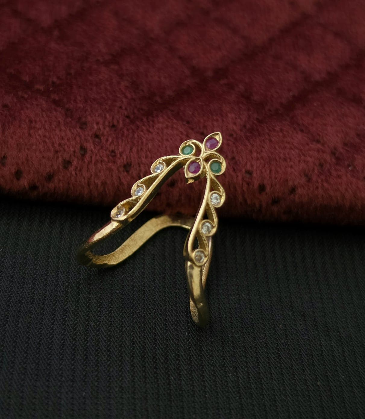 Premium impon  ad stone vangi ring