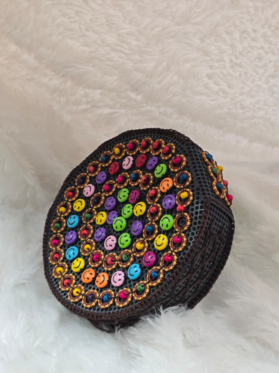 Premium Happy Vibes Round Sling Bag