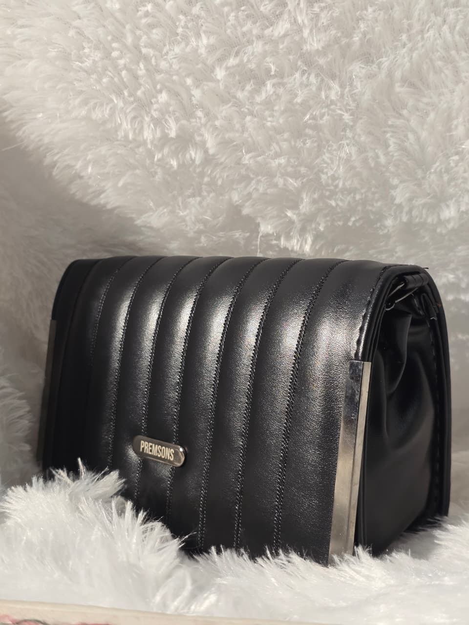 Premium Black velvet Edge Sling Bag