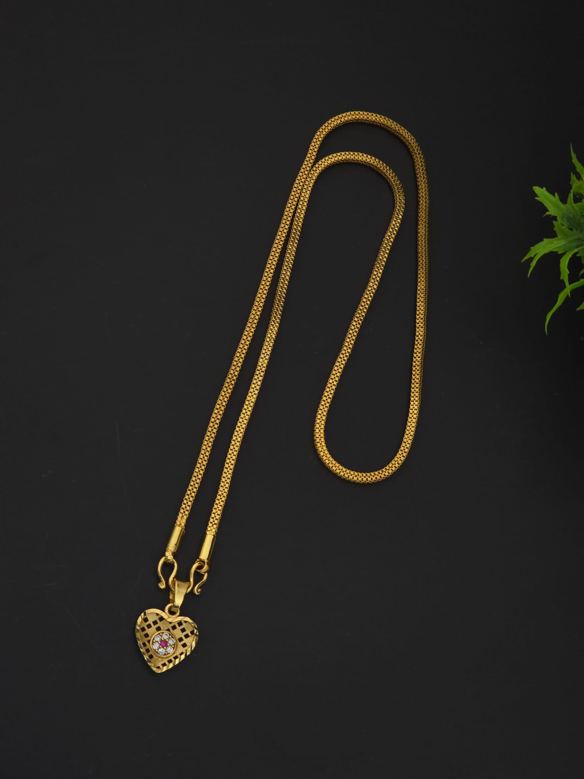Premium foaming 18 inch ad stone heart dollar chain one day offer