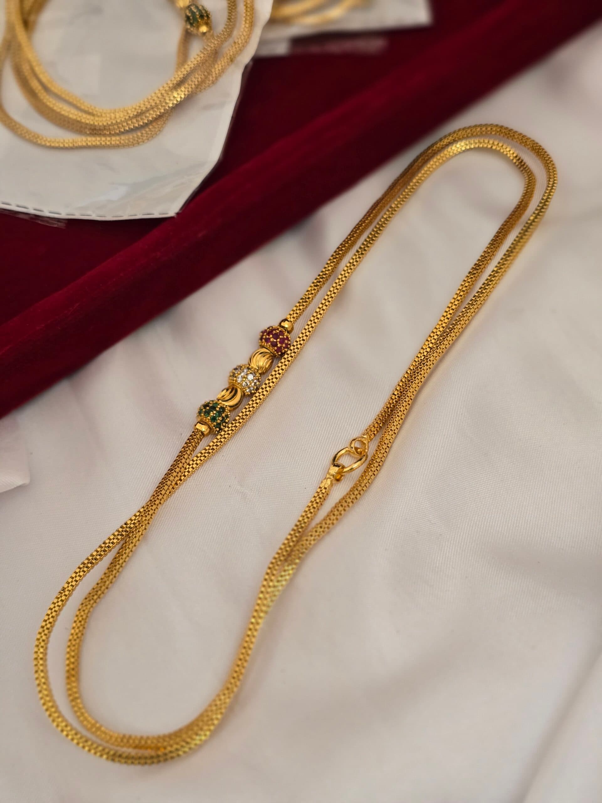 Premium foaming ad stone 30 Inch mugappu chain