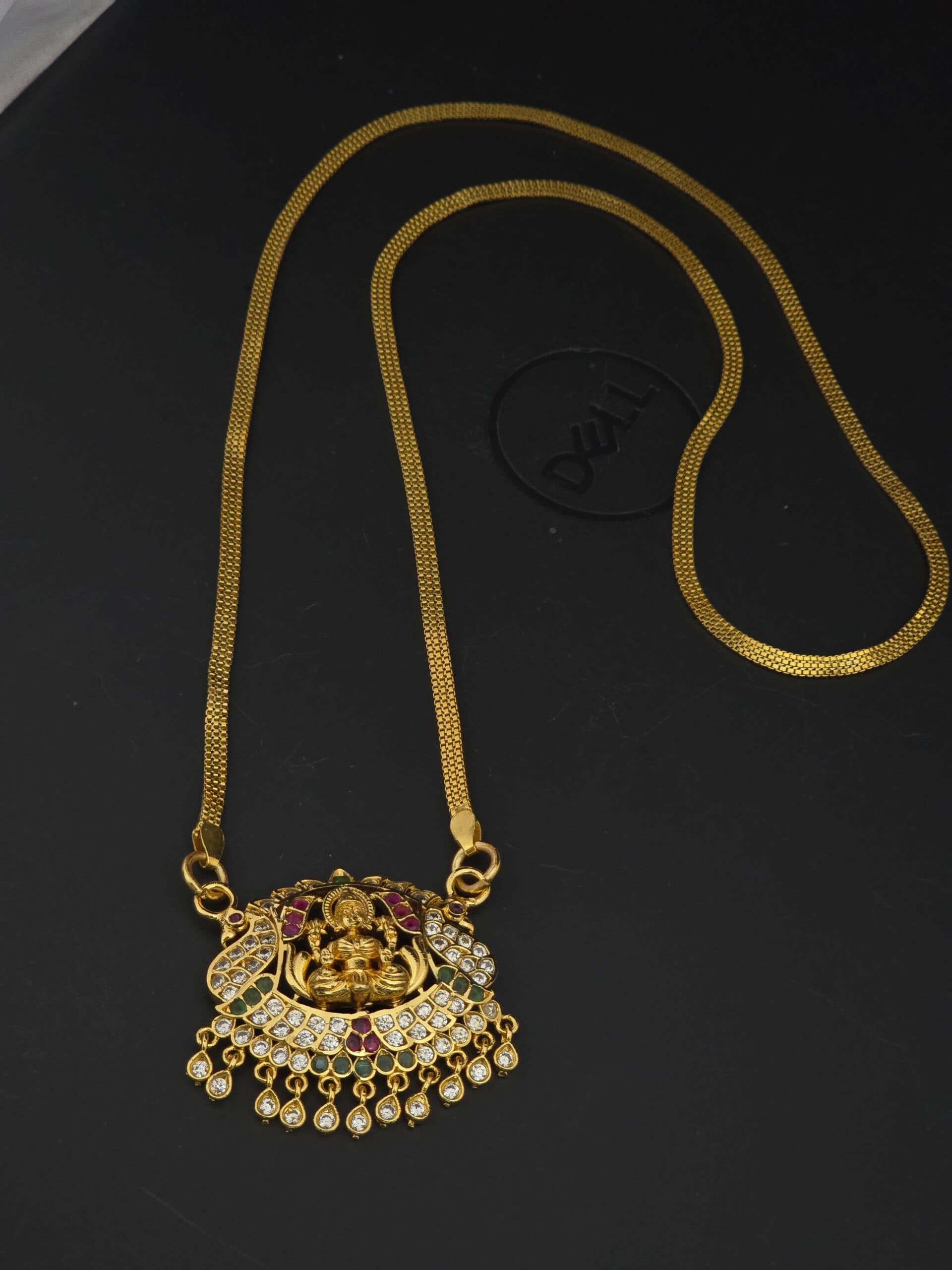 Premium foaming 28 inch ad stone Lakshmi Dollar chain