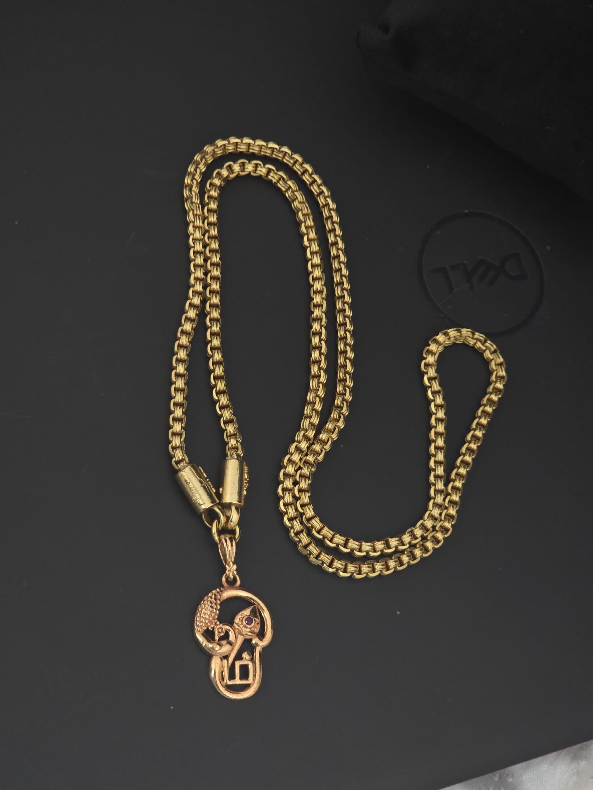 Premium impon 32 inch om dollar chain