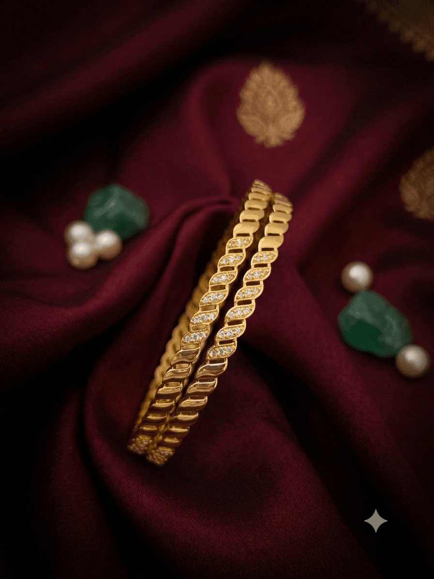 Premium micro ad stone bangle