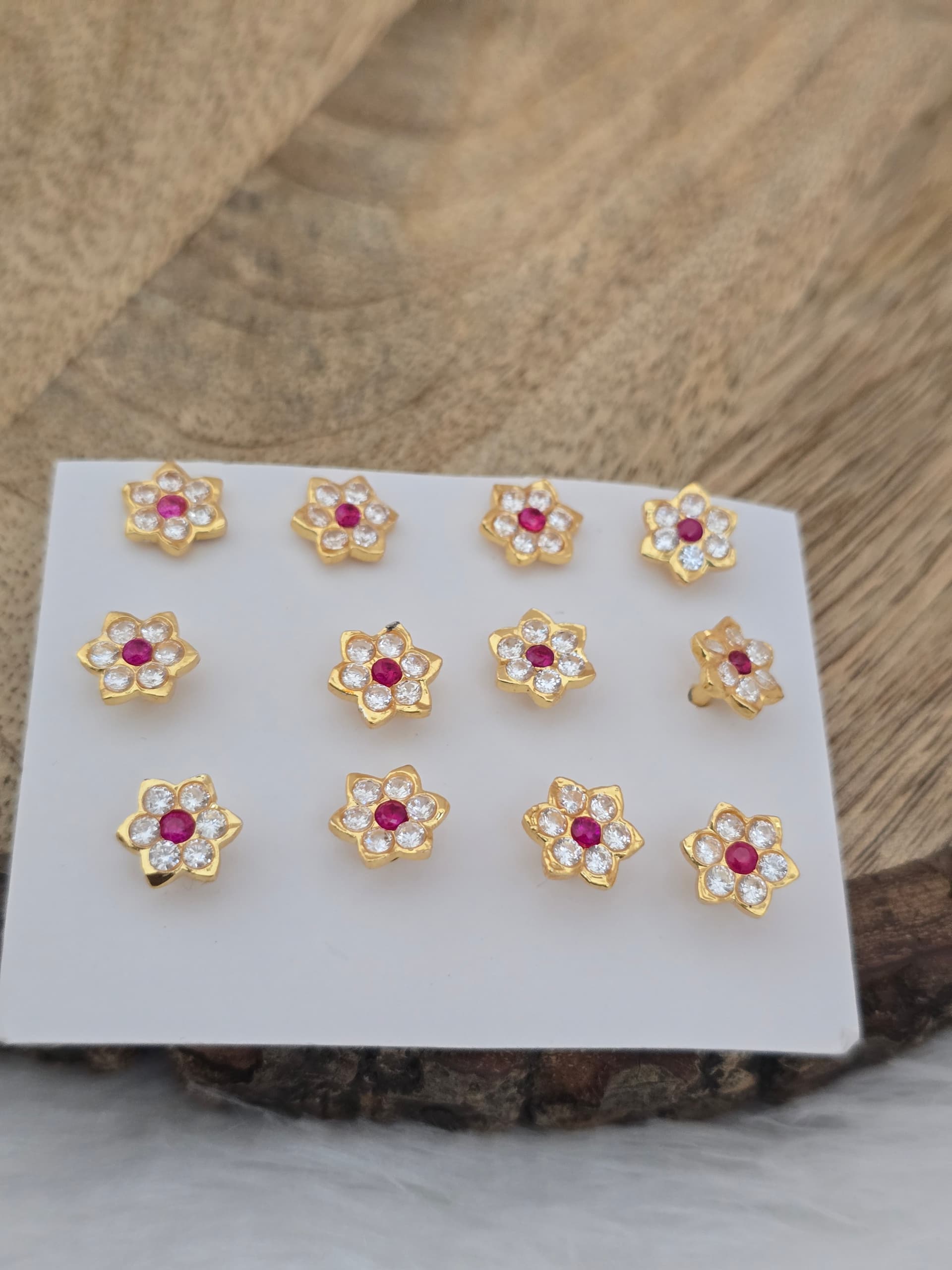 Premium quality ad uncut diamond replica NOSE PIN (MOOKUTTHI)- PAIR