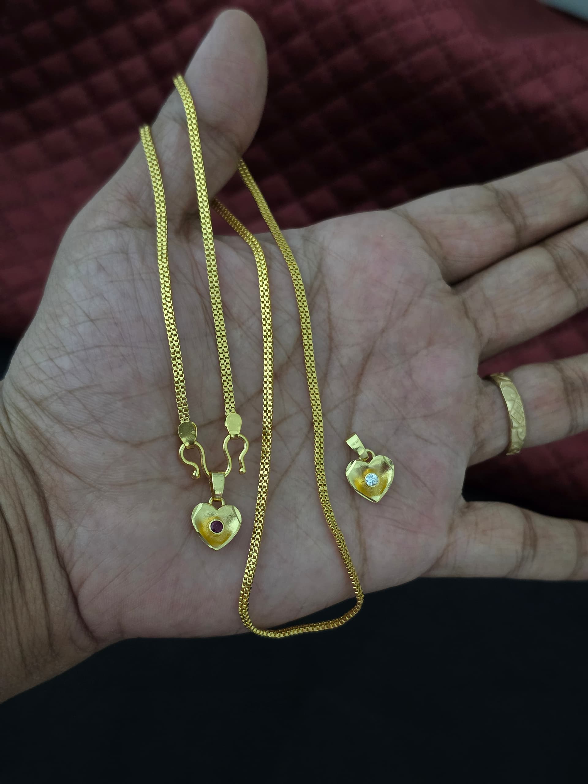 premium foaming 18 inch ad stone heart dollar chain one day offer