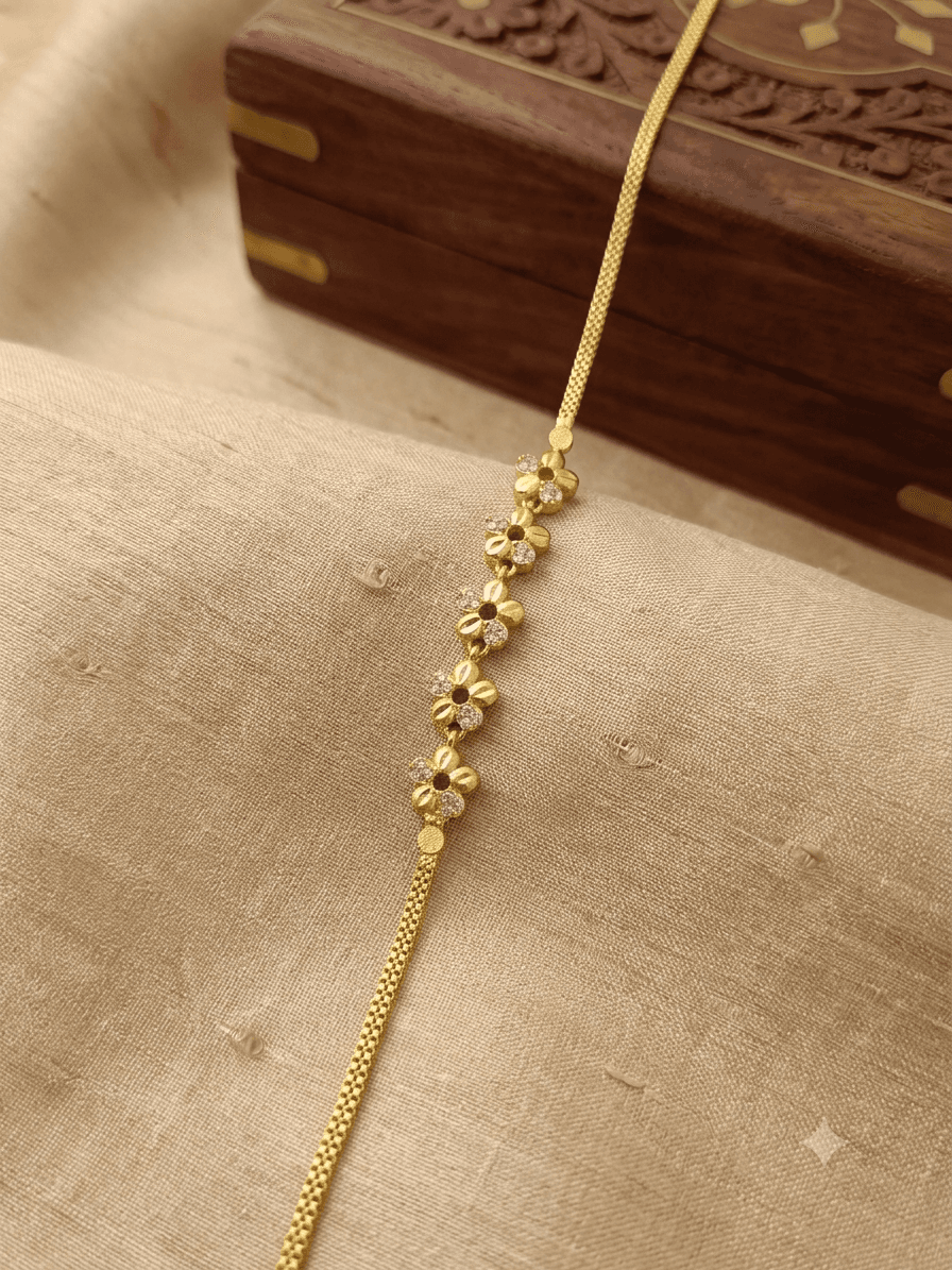 Premium foaming ad stone flower bracelet