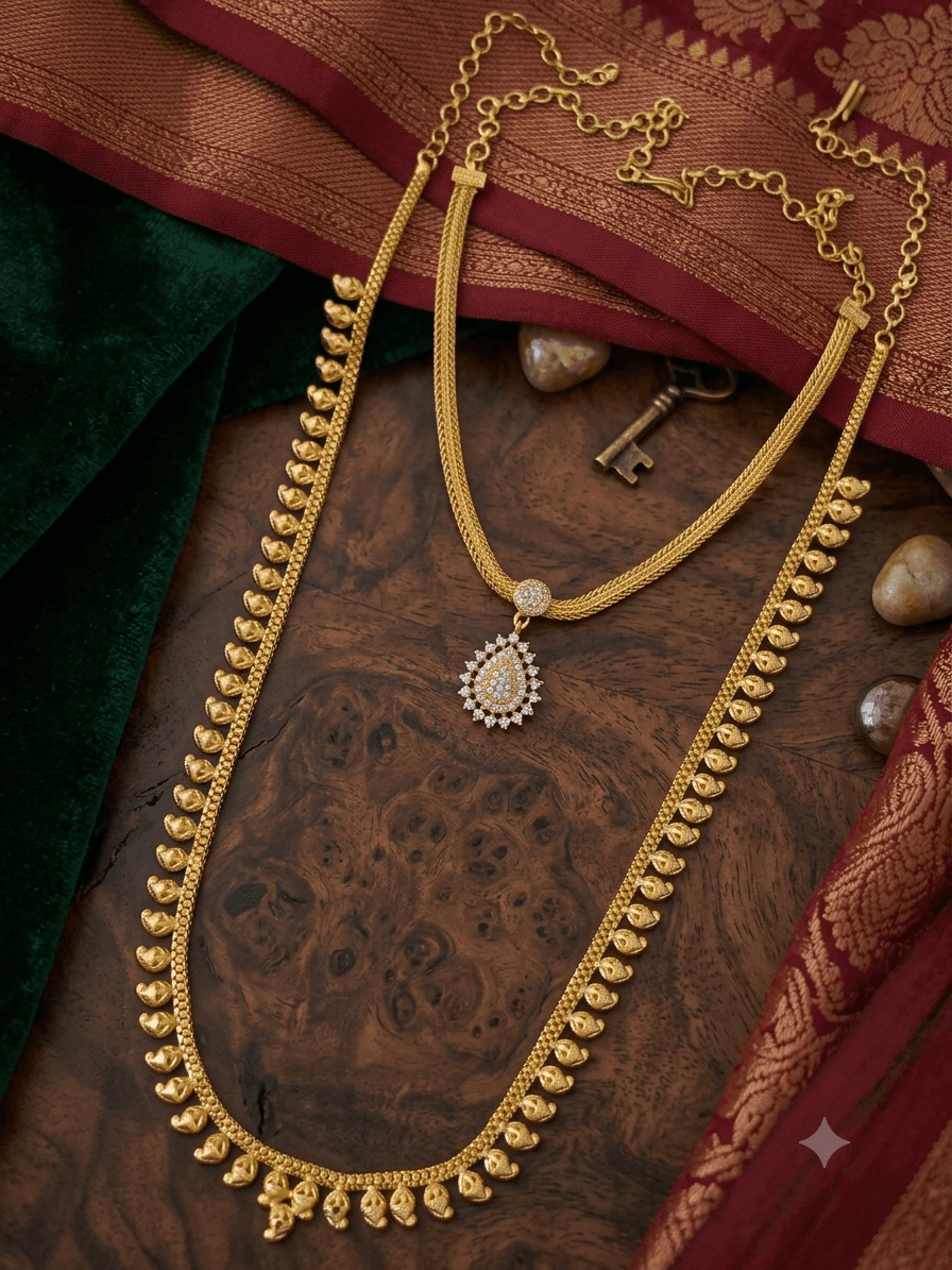 Premium foaming combo with manga haram and ad stone necklace