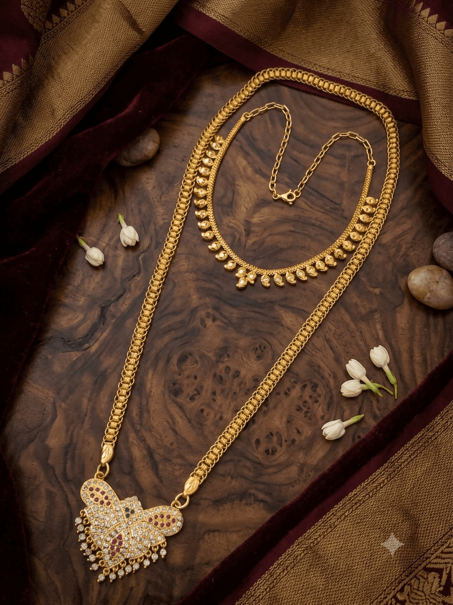 Premium foaming combo with 24 inch impon dollar chain and foaming manga necklace