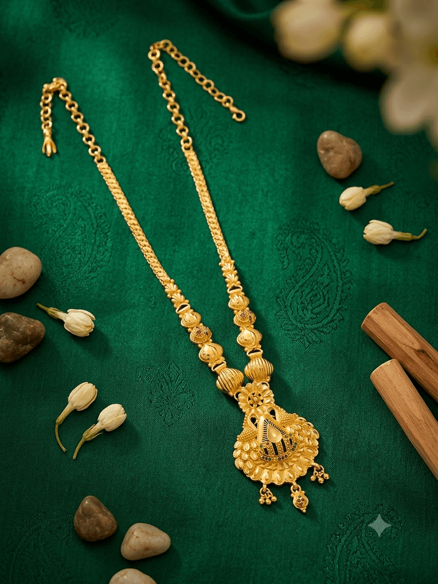 Premium foaming ad stone peacock necklace